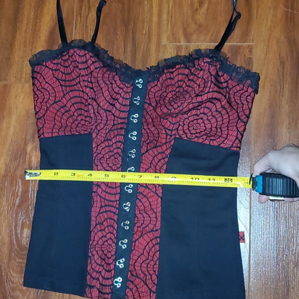 *ON HOLD ON DP* Royal Bones Lace Corset Top - Picture 6 of 8
